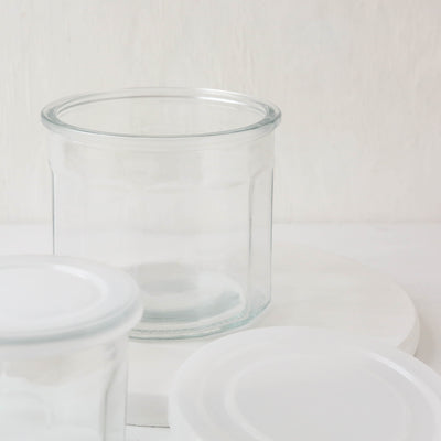 French Marmalade Glass Jar With Lid