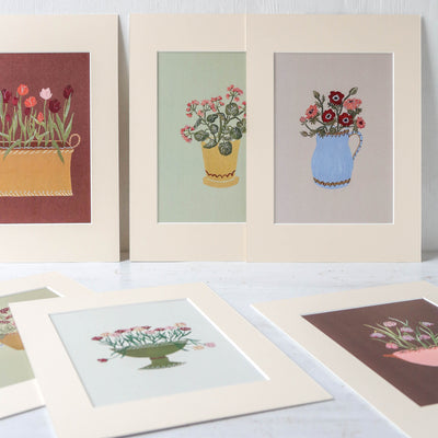 A4 Mounted 'Geramiums' Print by Harriet Watson