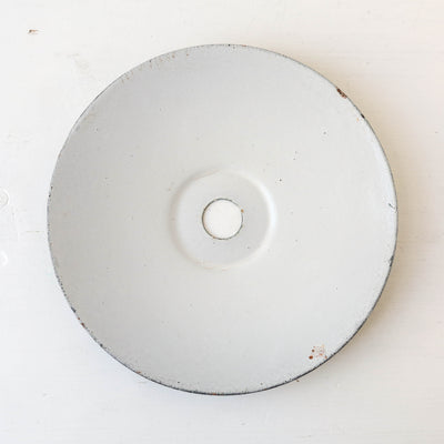 Vintage Enamel Industrial Factory Lampshade - Green