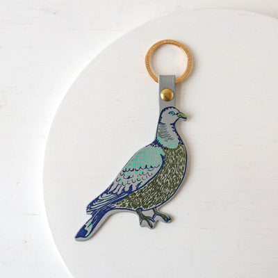 Pigeon Leather Keyring