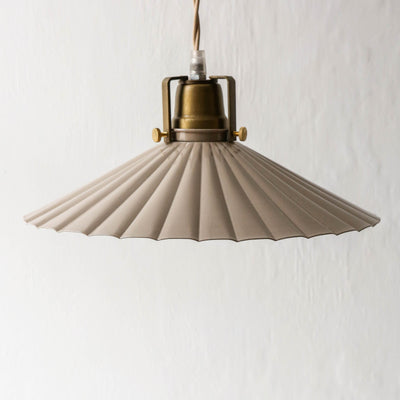 Fluted Pendant Lamp 'Anita' - Beige