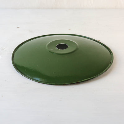 Vintage Enamel Industrial Factory Lampshade - Green