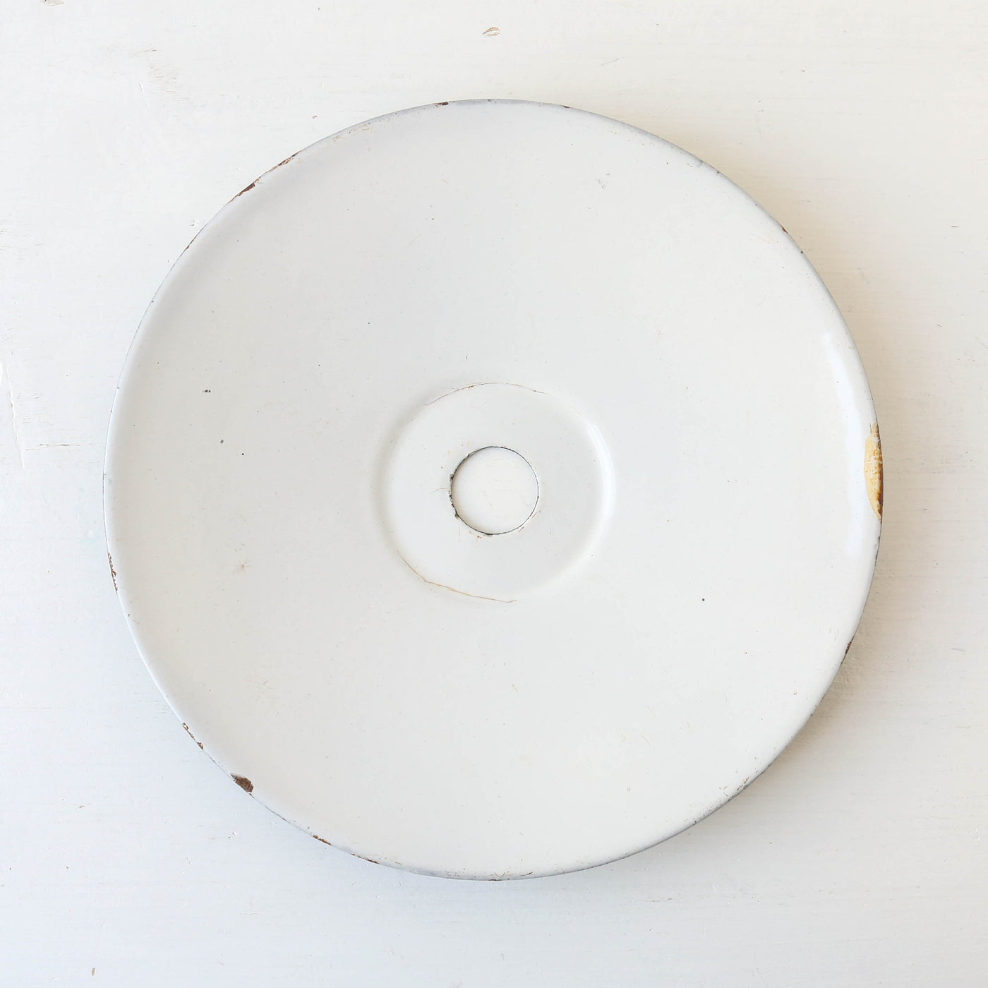 Vintage Enamel Industrial Factory Lampshade - Green