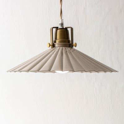 Fluted Pendant Lamp 'Anita' - Beige