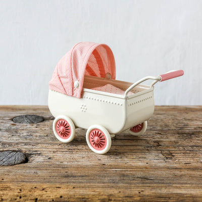 Maileg Mouse Pram - Coral