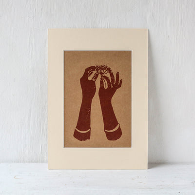 A4 Mounted 'Gather 4' Print by Rosanna Morris