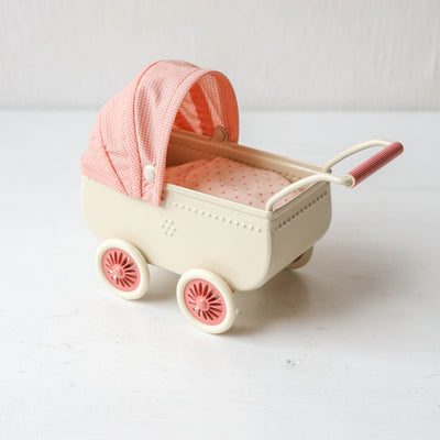 Maileg Mouse Pram - Coral