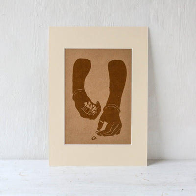 A4 Mounted 'Sow' Print by Rosanna Morris