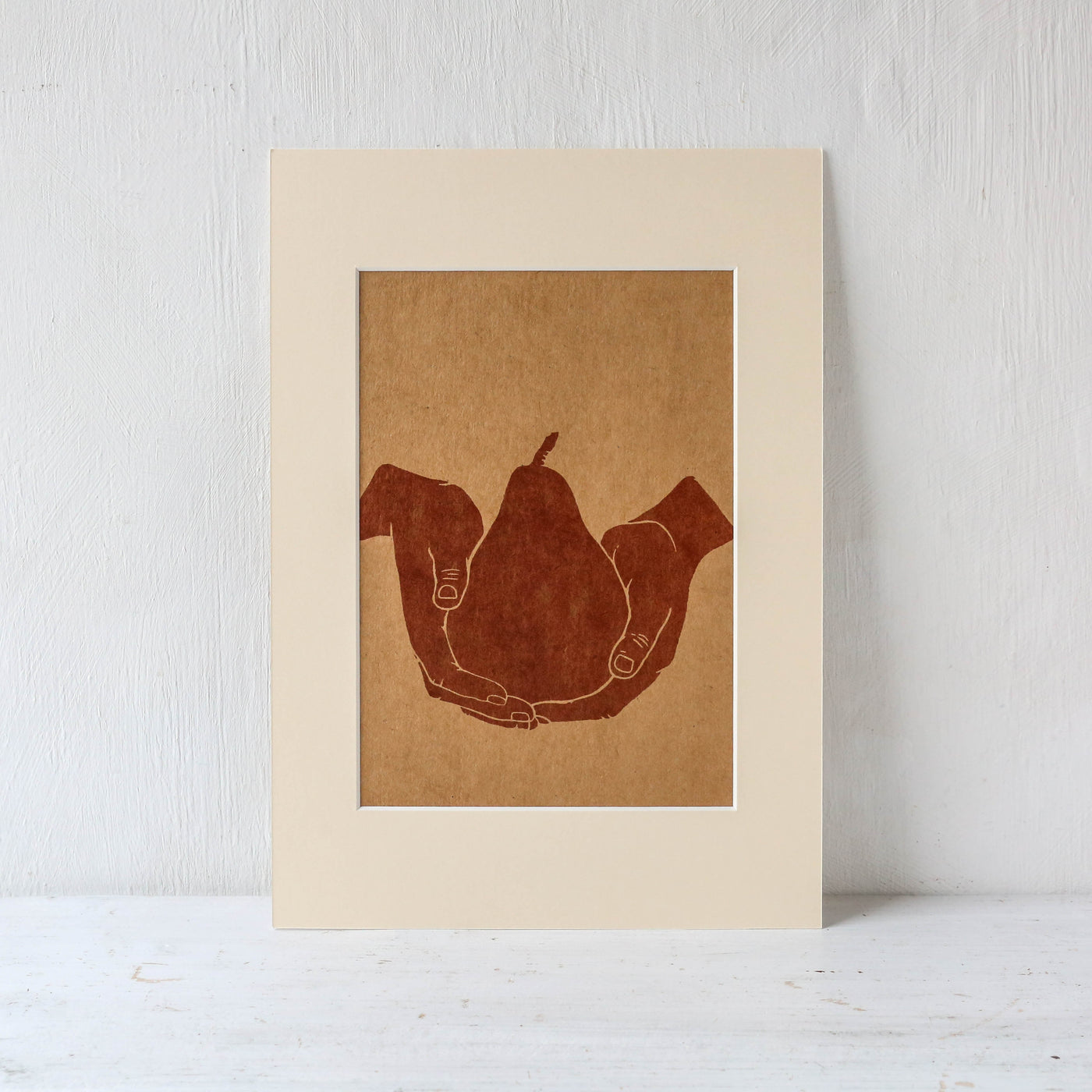 A4 Mounted 'Pear' Print by Rosanna Morris