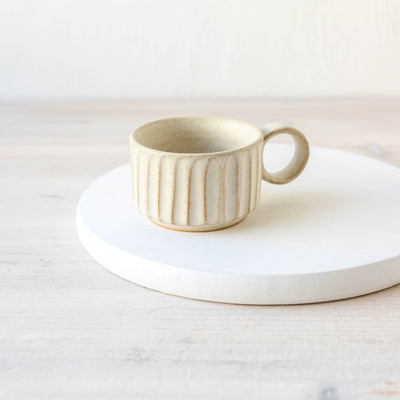 Rhea Ribbed Stoneware Espresso Cup