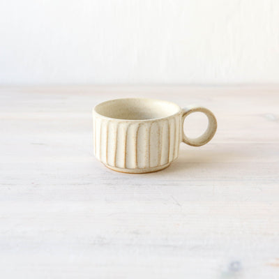 Rhea Ribbed Stoneware Espresso Cup