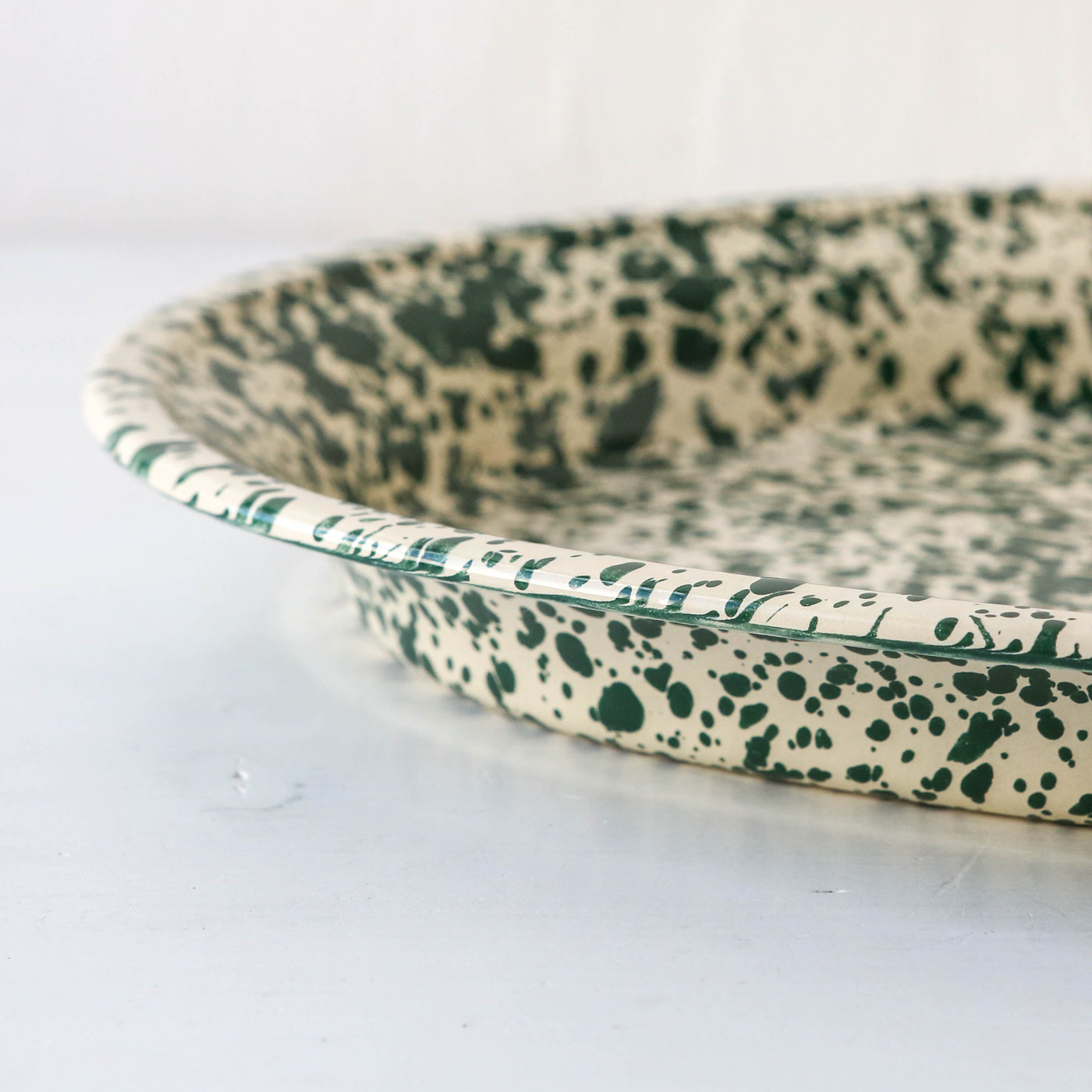 Splatter Enamel Oval Serving Platter