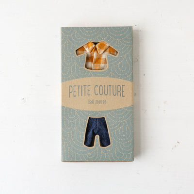 Yellow Checked Shirt & Pants - Dad Mouse Clothes