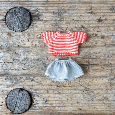 Knitted Sweater & Skirt - Big Sister Mouse Clothes