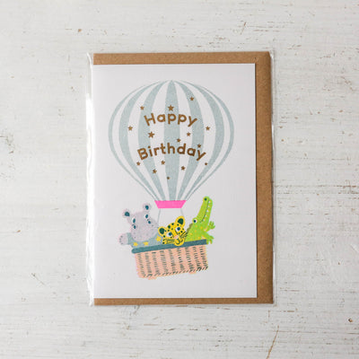 Happy Birthday Hot Air Balloon Card