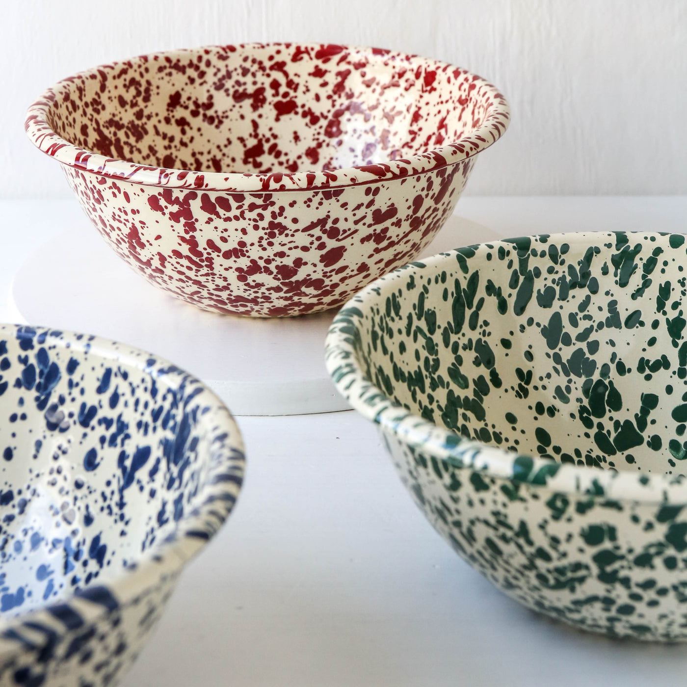 Splatter Enamel Small Serving Bowl