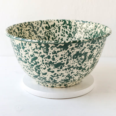 Splatter Enamel Large Salad Bowl