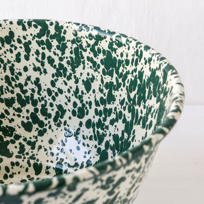 Splatter Enamel Large Salad Bowl