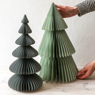 40cm Honeycomb Christmas Tree - Grey Green