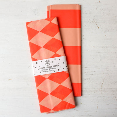 Luxury Patterned Tissue Paper - 10 Sheets