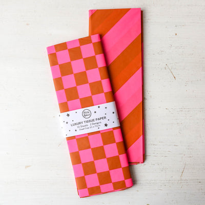 Luxury Patterned Tissue Paper - 10 Sheets