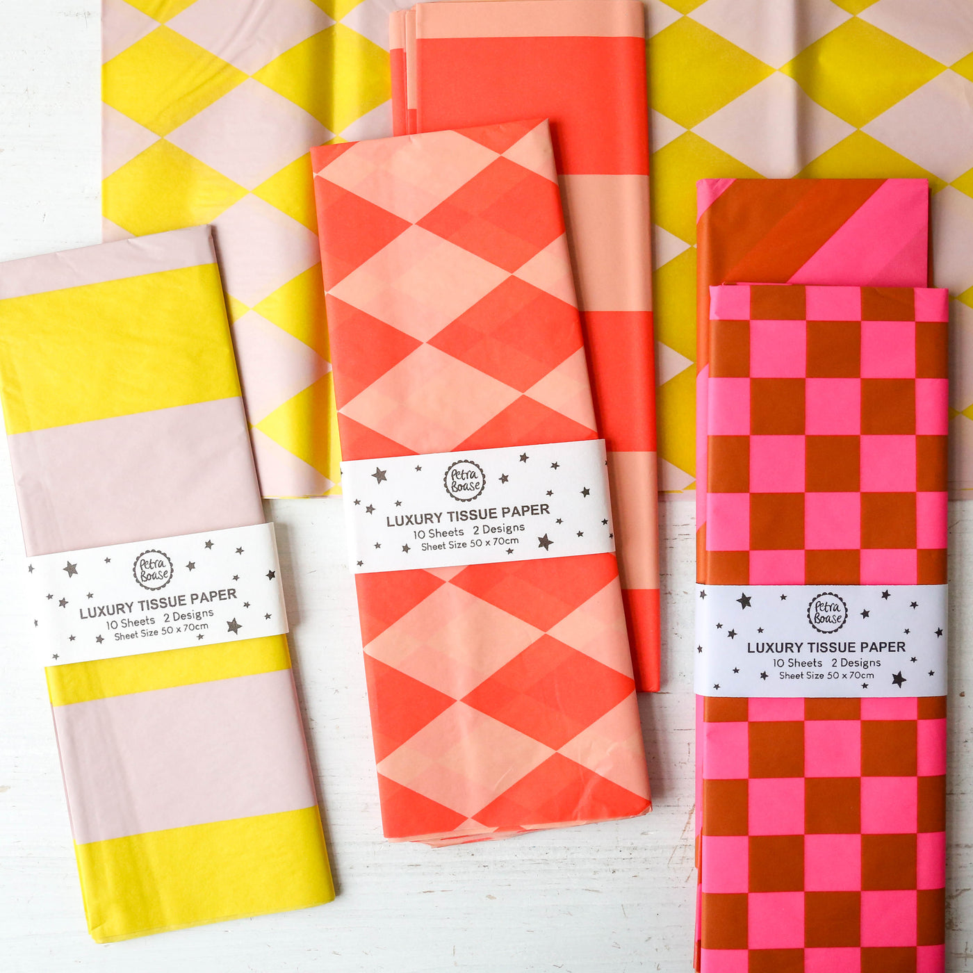 Luxury Patterned Tissue Paper - 10 Sheets