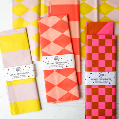 Luxury Patterned Tissue Paper - 10 Sheets