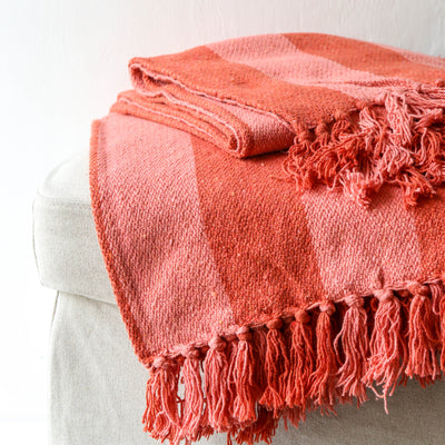 Frello Recycled Cotton Throw - Orange