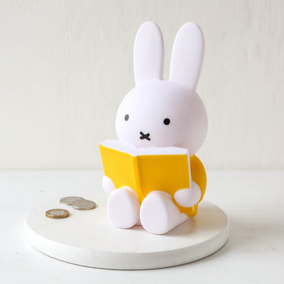 Miffy with Book Money Box - Yellow