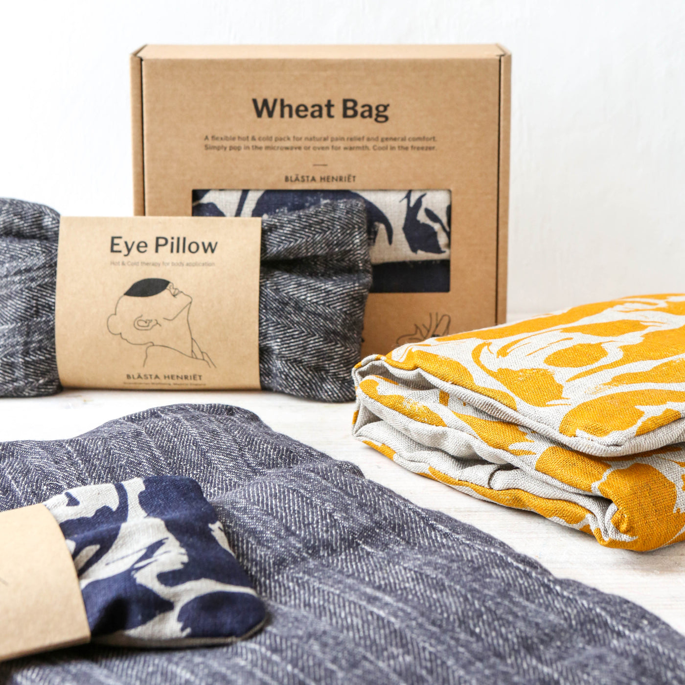 Linen Hot and Cold Eye Pillow - Navy