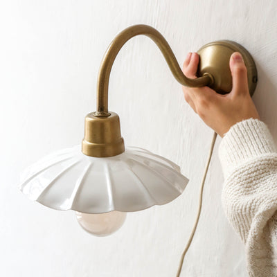 Wavy Metal Wall Lamp 'Gustav'