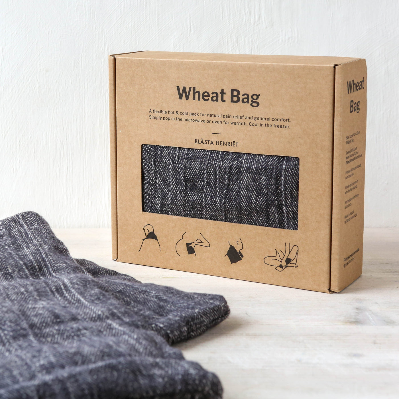 Linen Hot and Cold Wheat Bag - Herring