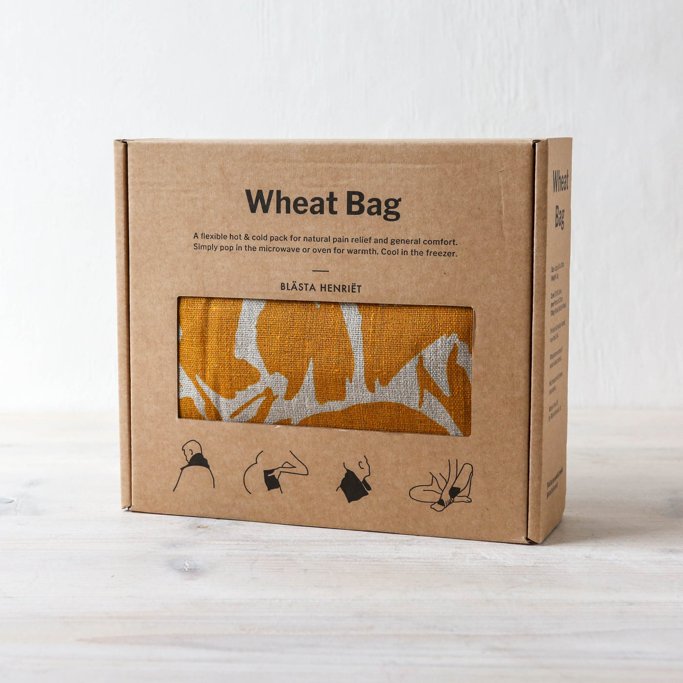 Linen Hot and Cold Wheat Bag - Mustard