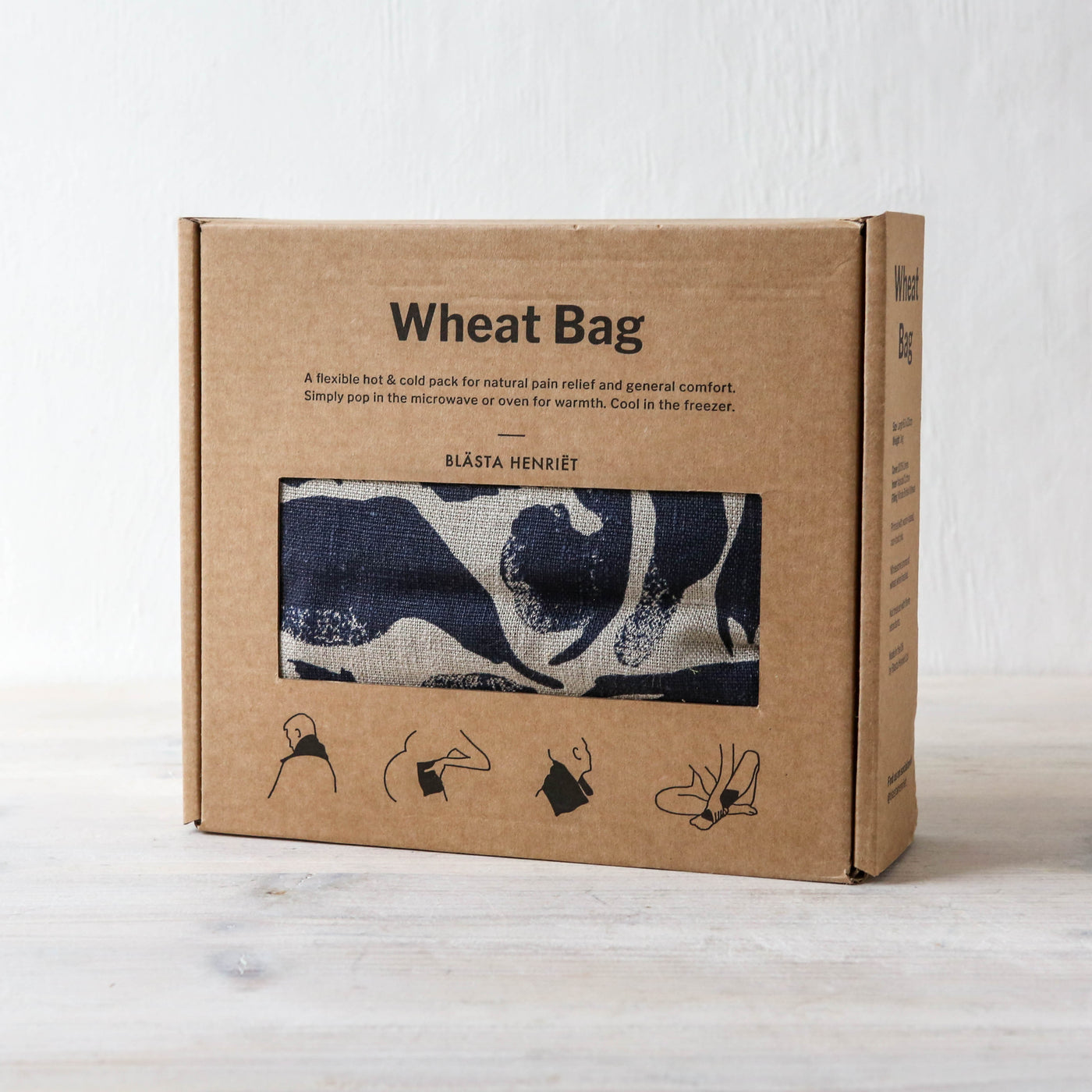 Linen Hot and Cold Wheat Bag - Navy