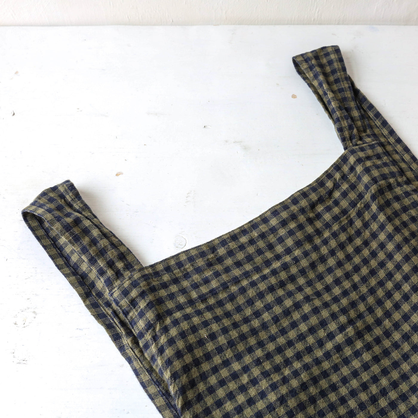 Linen Cotton Crossback Apron - Ink
