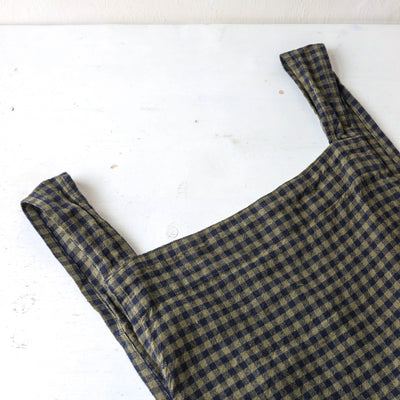 Linen Cotton Crossback Apron - Ink
