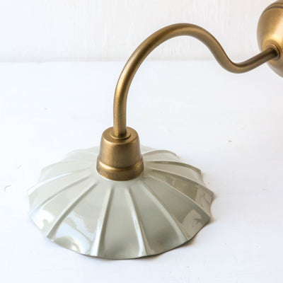 Wavy Metal Wall Lamp 'Gustav' - Mint