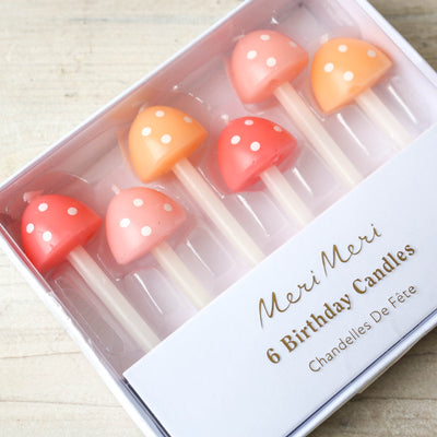 Mushroom Birthday Candles