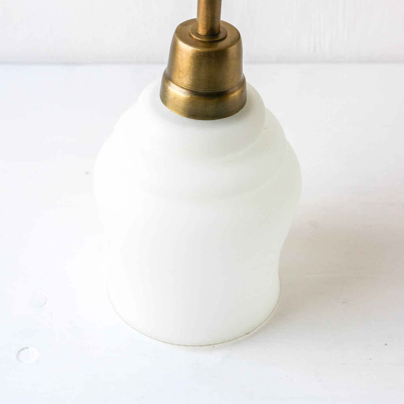 Glass Wall Lamp 'Selma' - Antique Brass