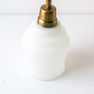 Glass Wall Lamp 'Selma' - Antique Brass