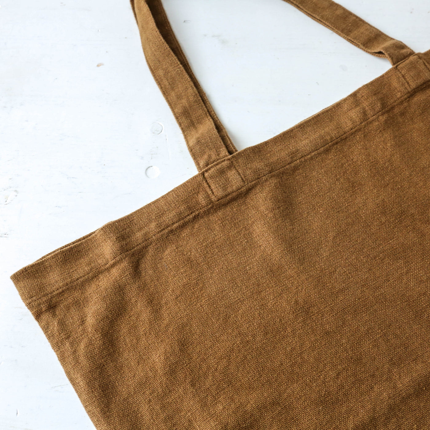 Washed Linen Cotton Sloppy Shoulder Bag - Gold