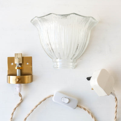 Wavy Glass Wall Lamp 'Greta'