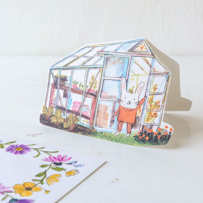 Rabbit in a Greenhouse Card