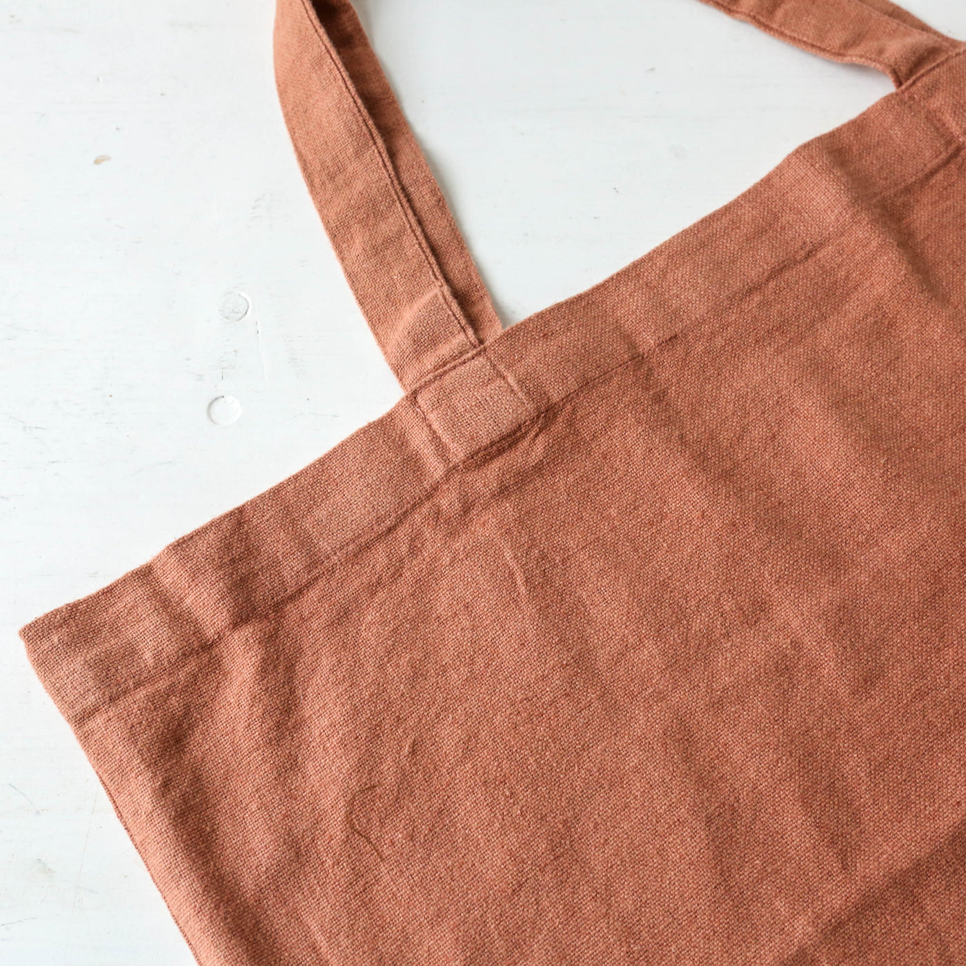 Washed Linen Cotton Sloppy Shoulder Bag - Mocha