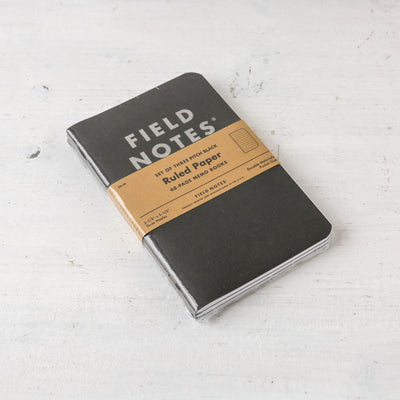 Field Notes 3-Pack - Pitch Black
