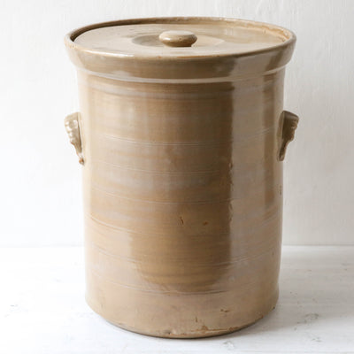 Giant Lidded Crock Jar LOCAL PICK UP ONLY