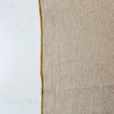 Natural & Gold Linen Cotton Table Runner - 160cm