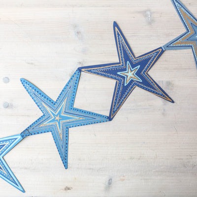 Screen Printed Concertina Star Garland