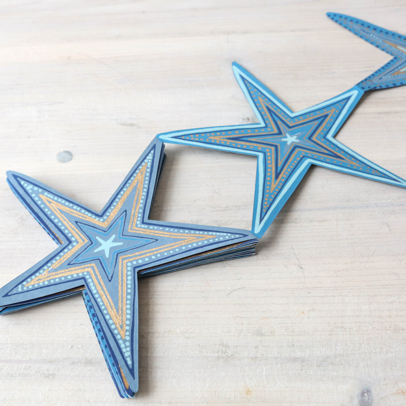 Screen Printed Concertina Star Garland