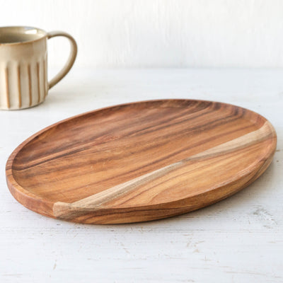 Oval Acacia Wood Tray